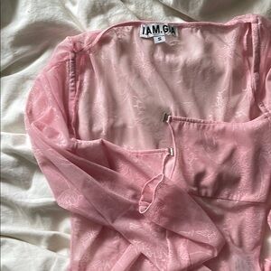 I.AM.GIA Pink Lace Intimate Top